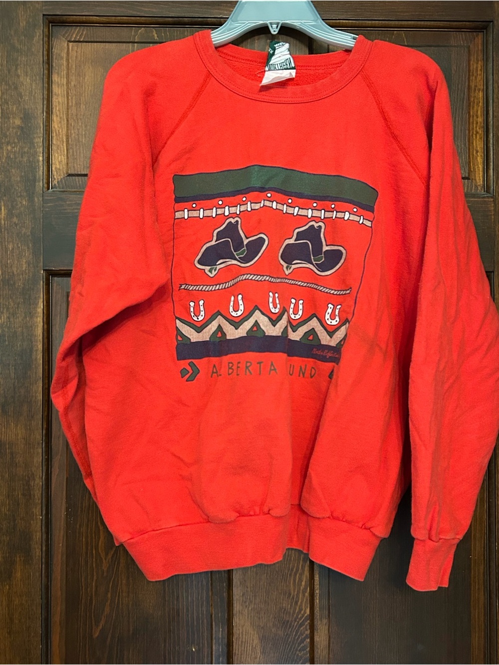 VTG 90s Northern Reflections Alberta Bound Western Style Crewneck Sweatshirt